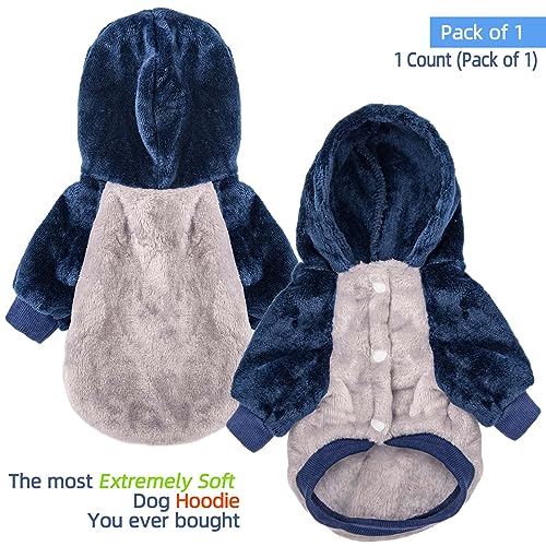 Dog Hooded Sweater (Grey body / Small)