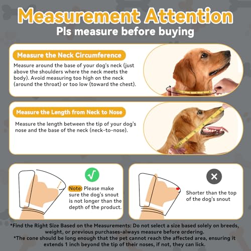 Dog Cone Collar for Large Medium Dogs (XXL (Neck: 21.3-24.0") / Grey)