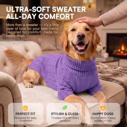 Small Dog Sweaters for Small Dogs Girl Boy (Small / Purple)