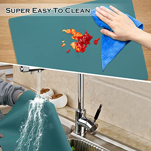 Extra Large Dark Green Countertop Mat (01-dark Green / 23.6"L x 15.7"W)
