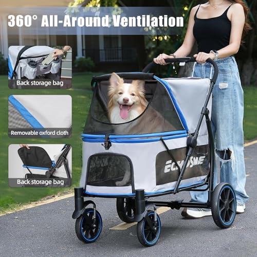 Dog Stroller for Large Dogs (Blue)
