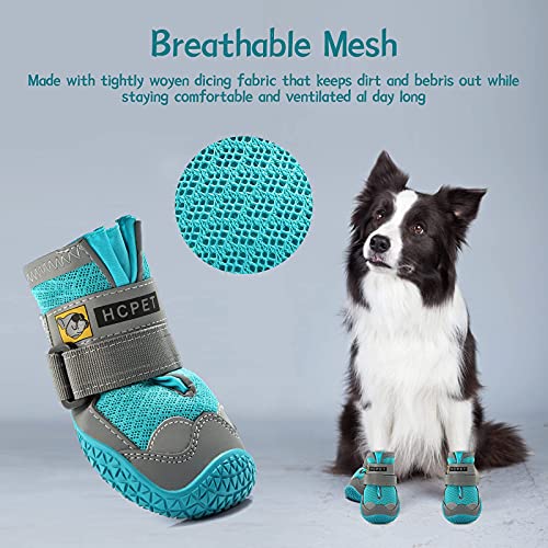 Dog Boots for Large Dogs (Blue / Width 1.57 Inch)