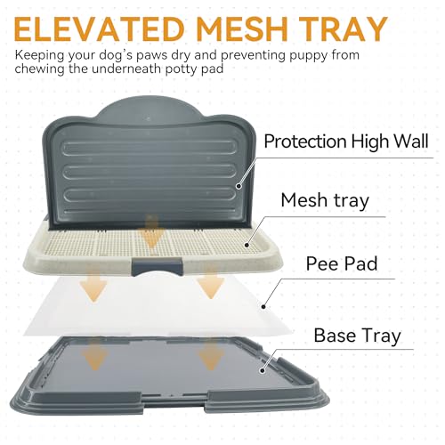 Dog Pee Pad Holder with High Wall (Extra Large 23.6*23.6 inch)