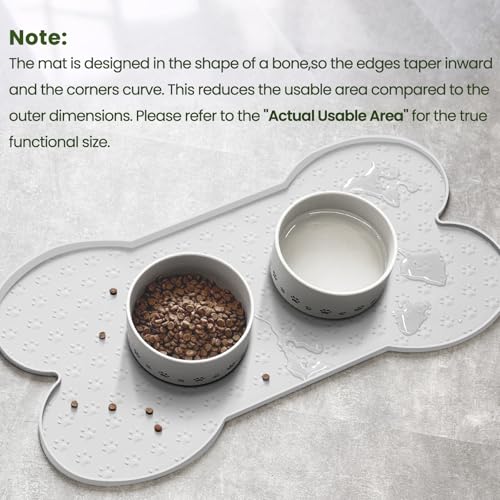 Dog Food Mat Anti (25.6" x 13" / White)