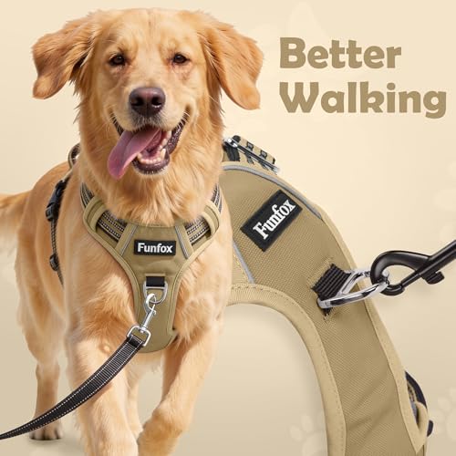 Dog Harness No Pull (Brown / X-Large)