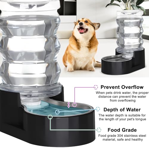 7L Dog Water Bowl Dispenser (7L / Dark Black)