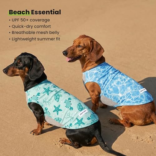 2 Pack Marine UPF 50+ UV Sun Protection Dog Shirt (X-Small / Marine)