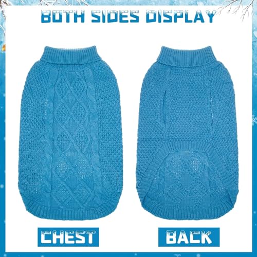 Turtleneck Dog Sweater (Large / Lake Blue)