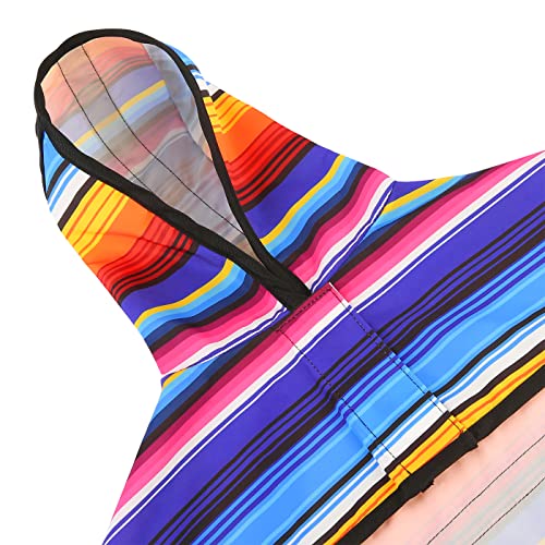 Dog Raincoat with Hood & Leash Hole S (X-Large / Baja Stripes)