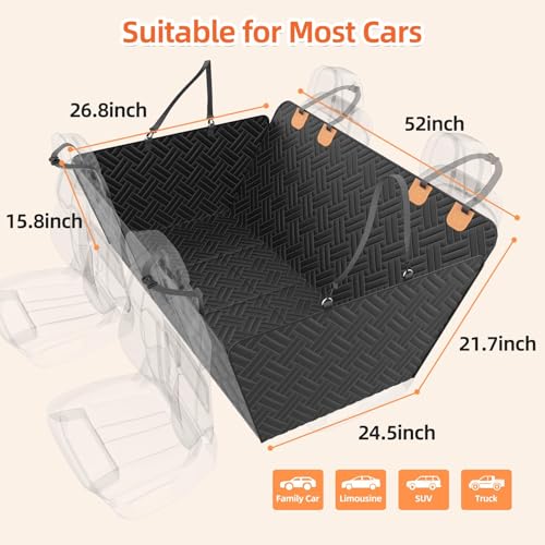 Back Seat Extender for Dogs (BLACK / L - For Car/Mid-Size SUV/Small Truck)