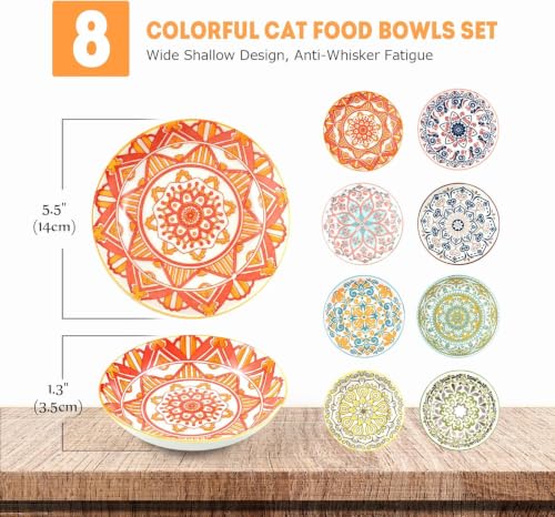 Cat Food Bowl (Boho–8 Pack)