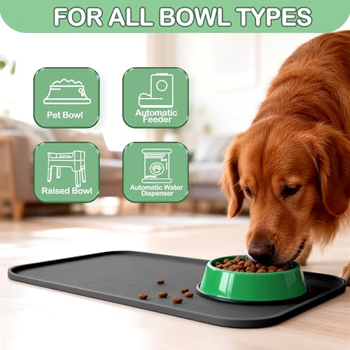 Waterproof Silicone Pet Feeding Mat (Black)