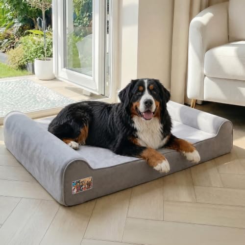 Orthopedic Dog Beds for Extra Large Dogs (XX-Large / Style C-Grey)