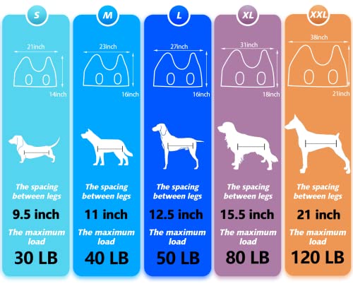 Pet Grooming Hammock (L for Large Dogs 50LB / Blue)