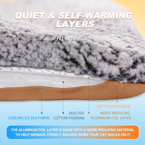 Self Warming Cat Bed (Dark Brown / 24"x36")