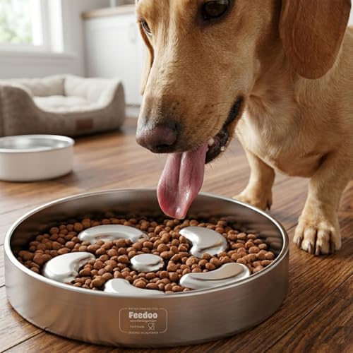 Slow Feeder Dog Bowl (Spiral-1Pack / M 2~2.5Cups)