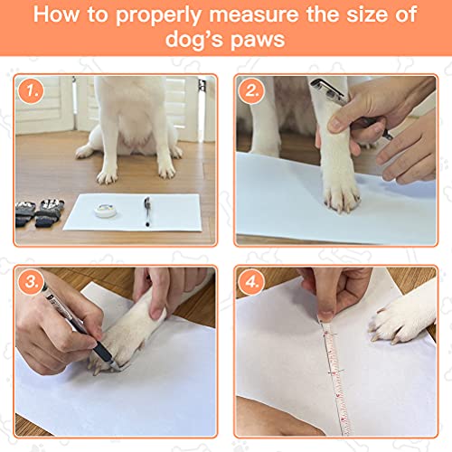 6PCS Anti Slip Dog Socks to Prevent Licking Paws (Large (6 Count) / Brown)