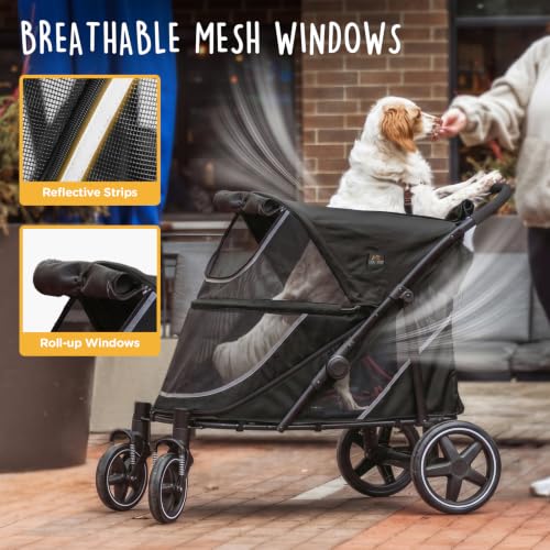 All Terrain Pet Stroller for Large & Medium Dogs (Black)