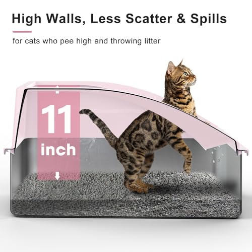 Stainless Steel Litter Box (Cute Pink / X-Large)