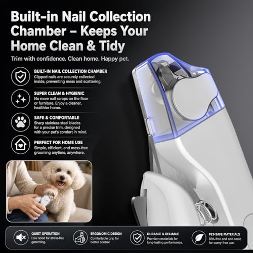 Professional Dog and Cat Nail Clipper (White‑LED Pet Nail Clipper)