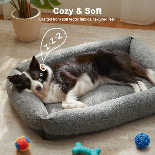 Washable Small Dog Bed (Dark Grey / S(20"x19"x6”))