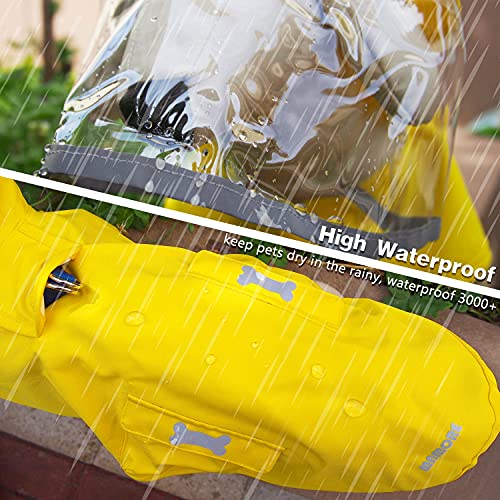 Dog Raincoat Waterproof Rain Poncho with Hoodie (Small: 9-13lbs / Blue)
