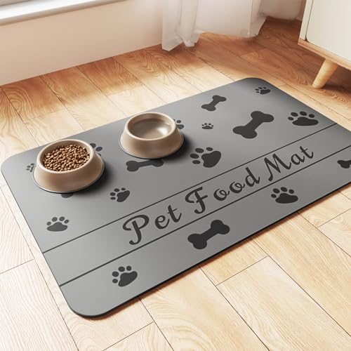 Pet Feeding Mat (Bones / 27"L x 17"W)