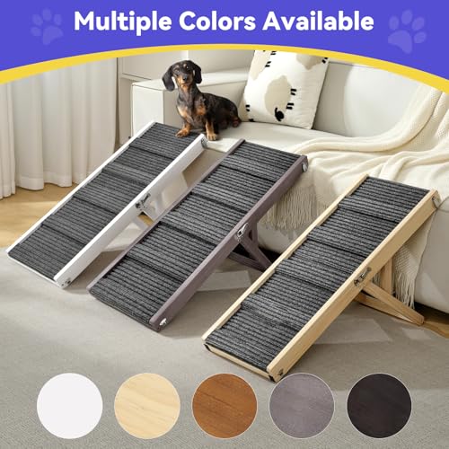 2026 Upgraded Small Dog Ramp for Couch Foldable (Grey Purple / 80×30cm-for couch)