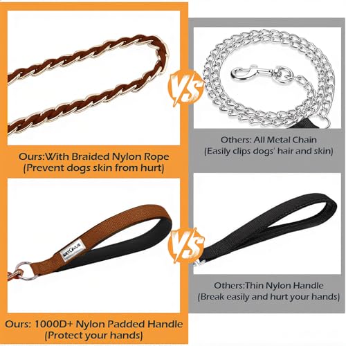 Chain Dog Leash (Brown / 5.2FT(80-150lb))