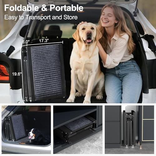 Dog Ramp for Car Truck Sturdy 71" L × 17.2" W Extra (Upgraded 71" L x 17.3" W)
