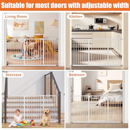 29" 55" Extra Wide Baby Gate (White / 29-55"Wide, 30"Tall)