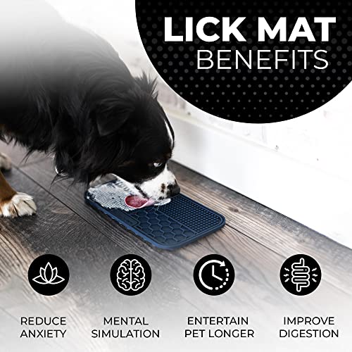 Dog Lick Mat for Dogs (1 Pack / Navy)