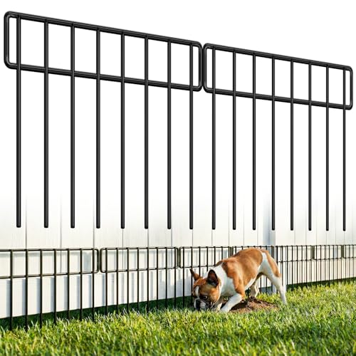 42.5FT No Dig Animal Barrier Fence Panels (42.5 ft(L) X 13 in(H), 30 Pack / Black)
