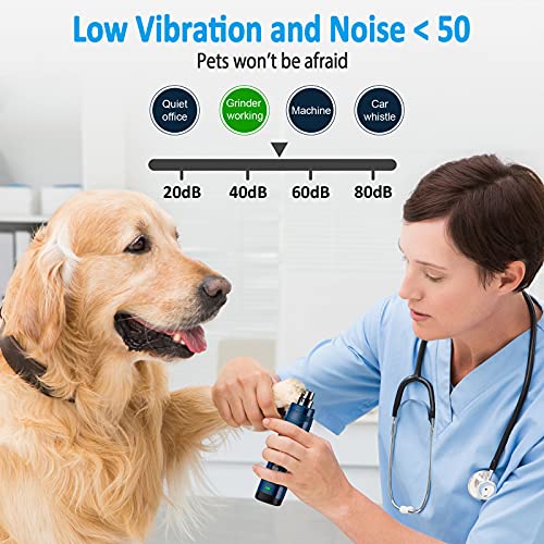 Dog Nail Grinder with 2 LED Light (Dark Blue)