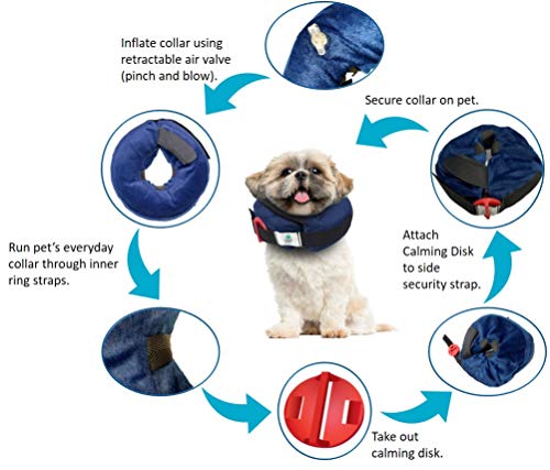 Calm Paws Protective Inflatable Collar Small w (Small)