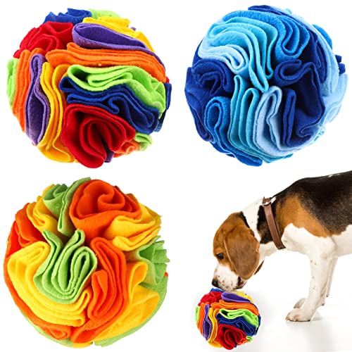 3 Pcs 5.9'' Snuffle Ball for Dogs Interactive Dog Puzzle Treat Toys (3 Pcs)