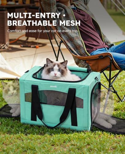 Cat Carrier Stable (Light Green / 18.5"L x 12.9"W x 11.8"H)