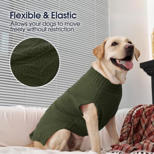 Small Dog Sweater (Large(Chest:20.9 in) / Army-Green)
