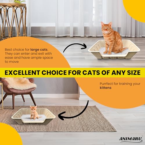 Disposable Litter Boxes (Brown / Jumbo - Low Entry 4-Pack)