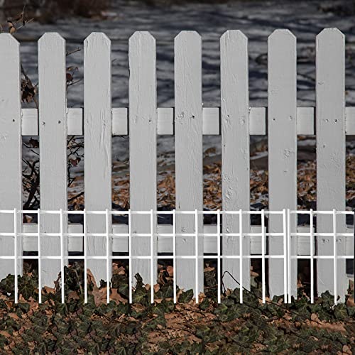 32x10 inch No Dig Animal Barrier Fence (32x10-20P- white)
