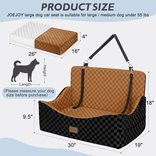 Dog Car Seat for Medium (Large / Brown)