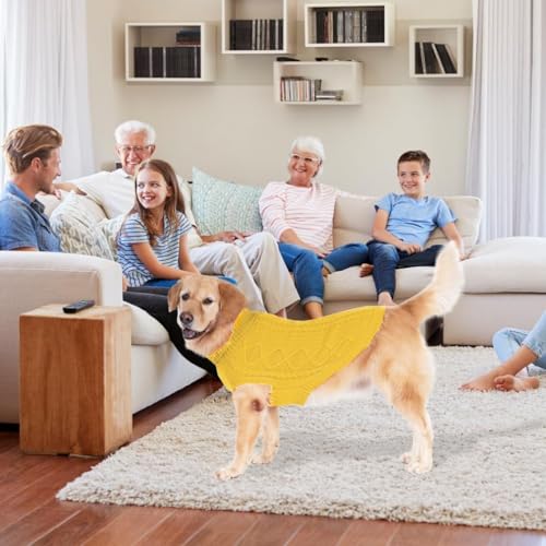 Dog Sweater for Medium Large Dogs (Yellow / Medium/Large)