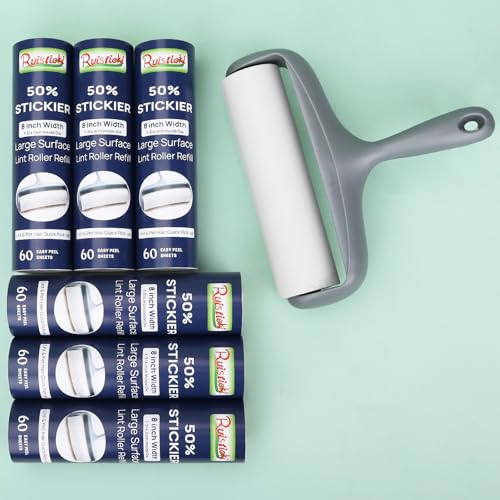 50% Stickier Large Surface Lint Roller Refill for Scotch (6 Pack/360 Sheets)