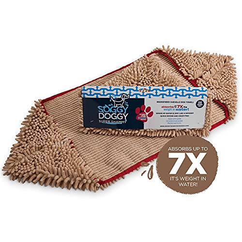 Soggy Doggy Super Shammy Absorbent Dog Towel (Beige)