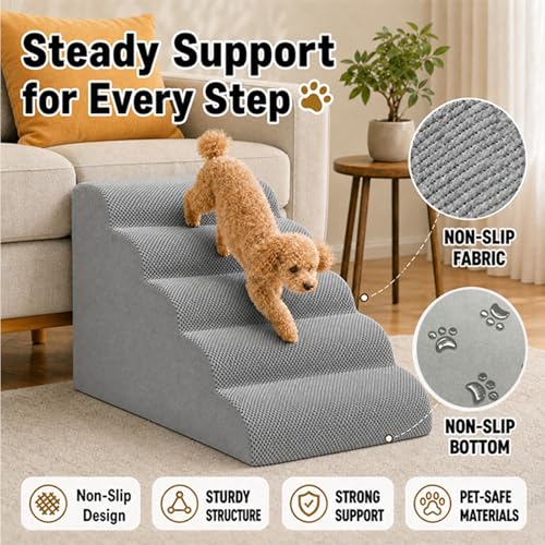 Dog Ramp for Bed (Gray)
