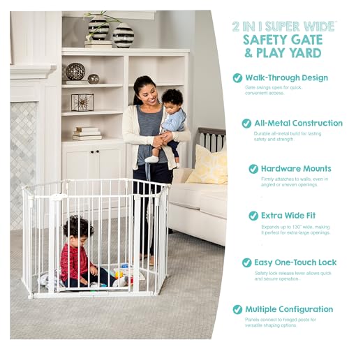 Safety 56" 130" Metal 2 (130"W x 28"H / White)