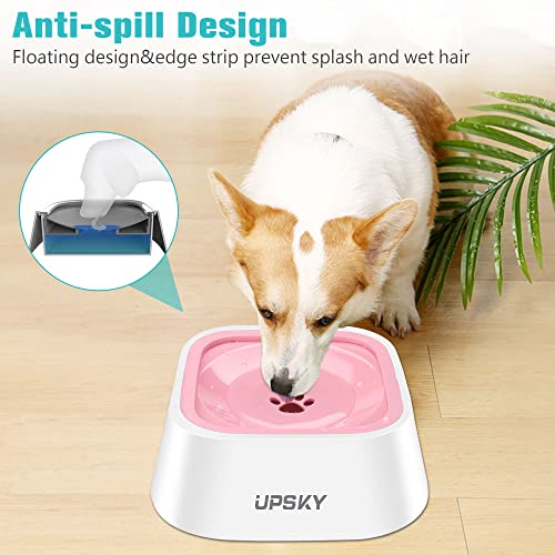 35oz No Spill Pet Water Bowl (Pink)