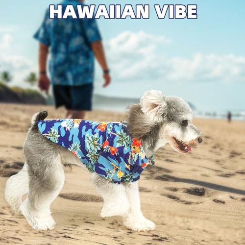 Dog Hawaiian Shirt (Large / Hawaiian Blue)