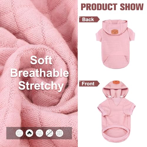 Dog Hoodies Sweater for Large Dogs (Pink / XL (Back: 24",Chest: 34", Neck: 21"))
