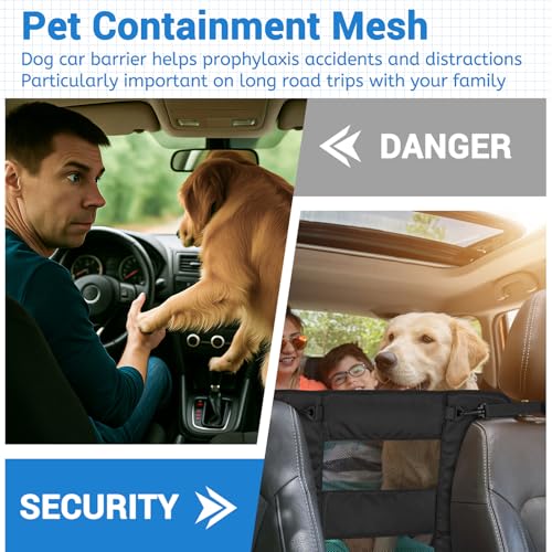 Dog Car Backseat Barrier (Black)